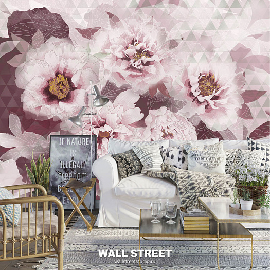 Фотообои в интерьере артикул Florescence 6, РАСЦВЕТ / FLORESCENCE, Wall street