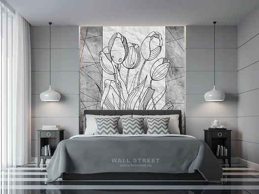 Фотообои в интерьере артикул Floreale 16, FLOREALE, Wall street Фотообои в интерьере артикул Floreale 16, FLOREALE, Wall street