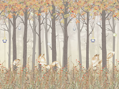 Фотообои Fairy Foxes 11, FAIRY FOXES, Wall street Фотообои Fairy Foxes 11, FAIRY FOXES, Wall street