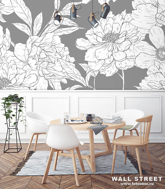 Фотообои в интерьере артикул Floreale 10, ЦВЕТОЧНЫЙ / FLOREALE, Wall street